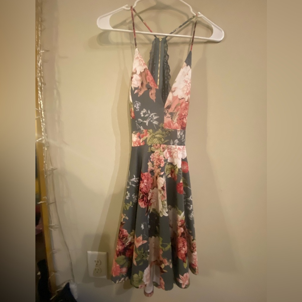 Windsor Floral Dress with Lace back detail